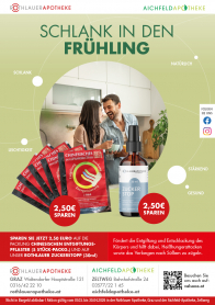 <strong>Aktion: Schlank in den Frühling</strong><br /><br />
Stehen Frühjahrskur und bewusste Entlastung auf Ihrem Gesundheitsplan? Dann kommen Sie jetzt in die Rothlauer Apotheke und holen sich Ihren Preisvorteil von 2,50 Euro beim Kauf der Chinesische Entgiftungspflaster (5 Stück) oder unserem Rothlauer ZuckerStopp (30 ml). Beide Produkte sind wertvolle Begleiter in Phasen, in denen Entschlacken, bewusste Ernährung und Wohlbefinden im Fokus stehen. Optimal jetzt falls Sie eine Frühjahres-Entlastungskur planen.<br />
Machen Sie es sich leicht! Gerne beraten wir Sie persönlich in der Apotheke Hofwiese.<br />
<br /><br />
Aktion gültig bis 30. April 2026